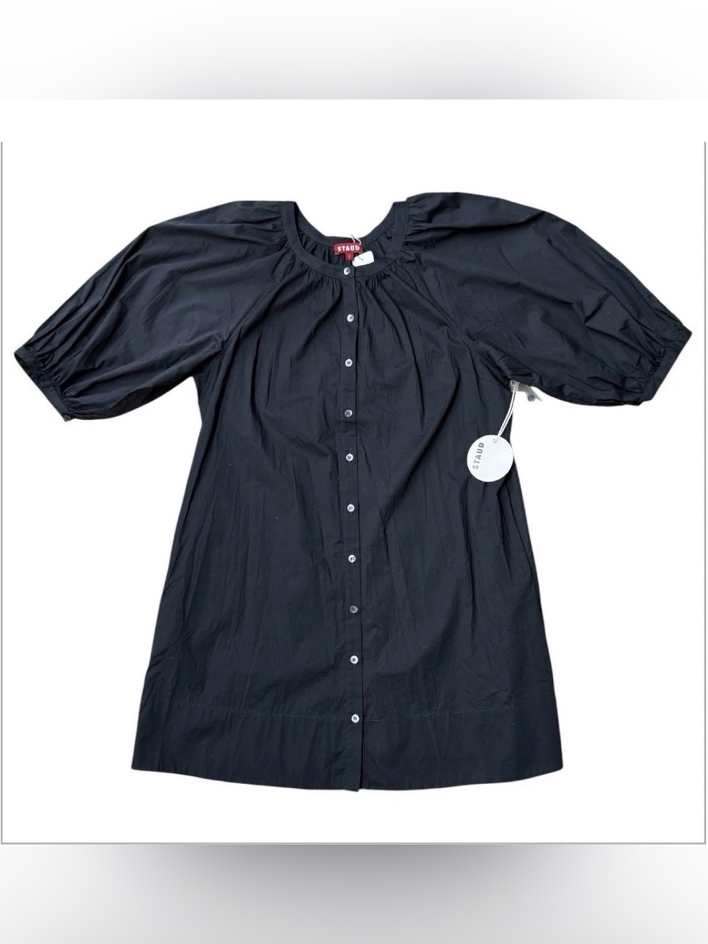NWT STAUD Mini Vincent  Button Dress Size L